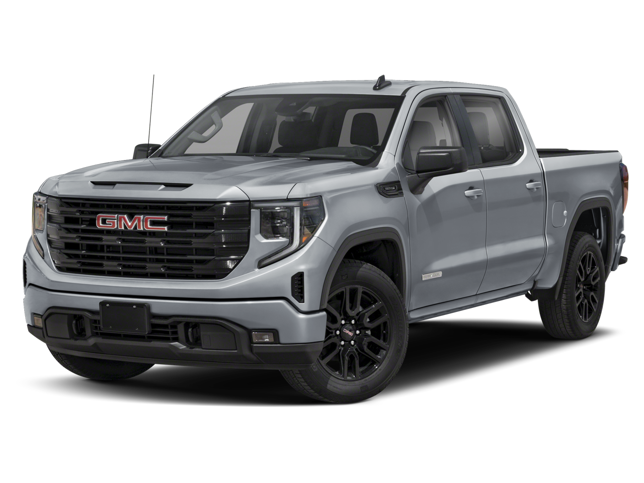 2025 GMC Sierra 1500 Elevation in Sterling Metallic — front three-quarter view
