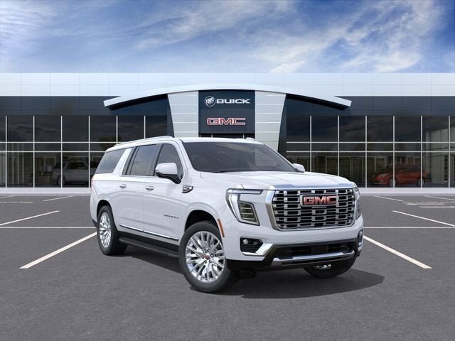 2026 GMC Yukon XL Denali in Glacier White Tricoat — front three-quarter view