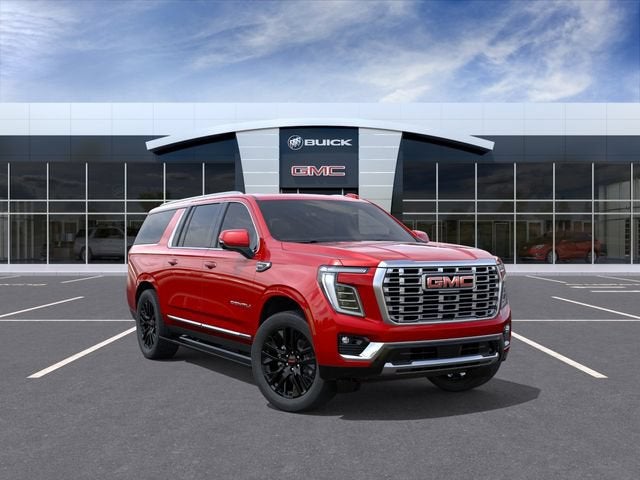 2026 GMC Yukon XL Denali in Volcanic Red Tintcoat — front three-quarter view