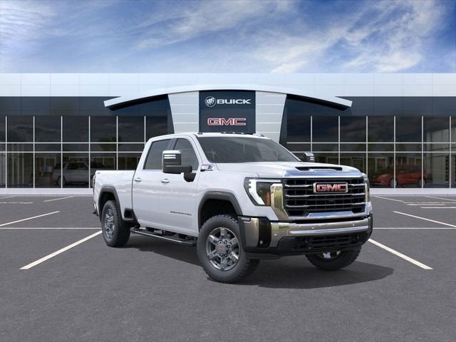 2025 GMC Sierra 2500 HD SLT in Summit White — front three-quarter view