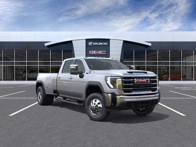 2026 GMC Sierra 3500 HD SLT DRW in Sterling Metallic — front three-quarter view