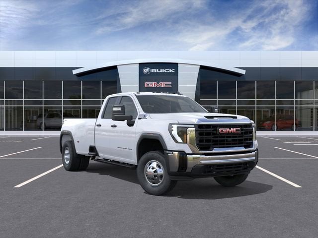 2026 GMC Sierra 3500 HD Pro DRW in Summit White — front three-quarter view