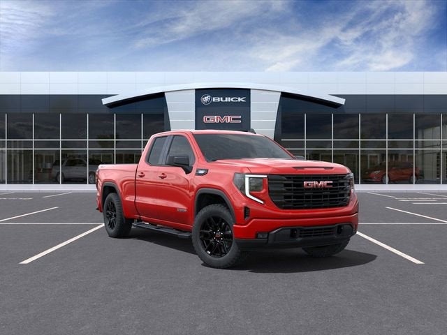 2025 GMC Sierra 1500 Elevation in Cardinal Red — front three-quarter view
