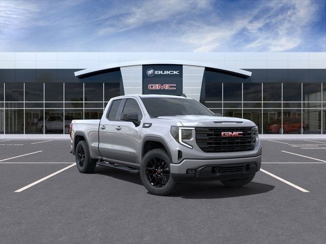 2025 GMC Sierra 1500 Elevation in Sterling Metallic — front three-quarter view
