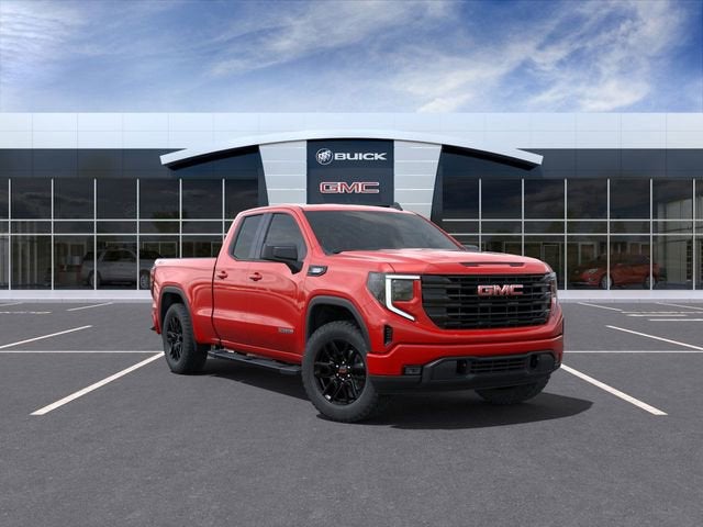 2025 GMC Sierra 1500 Elevation in Cardinal Red — front three-quarter view
