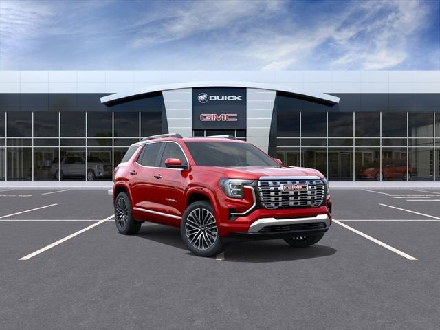 2026 GMC Terrain Denali in Volcanic Red Tintcoat — front three-quarter view