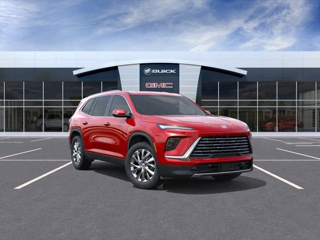 2026 Buick Enclave Preferred in Cherry Red Tintcoat — front three-quarter view