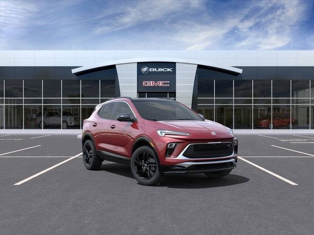 2025 Buick Encore GX Sport Touring in Cinnabar Metallic — front three-quarter view