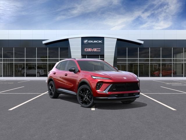 2025 Buick Envision Sport Touring in Brilliant Red — front three-quarter view